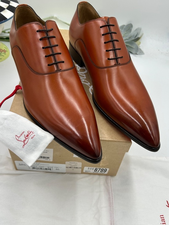 Men’s Christian Louboutin “Pelvis” Leather Oxfords. Size 46/13 US. MADE IN ITALY main image 8